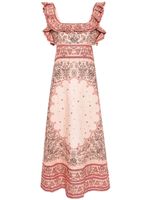 ZIMMERMANN robe Matchmaker Frilled à coupe mi-longue - Rose