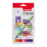 Fineliner Bruynzeel set ÃƒÂ¡ 24 kleuren assorti