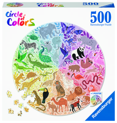Ravensburger puzzel circle of colors Animals 500 stukjes