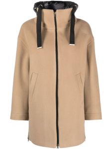 Herno manteau zippé à capuche - Tons neutres