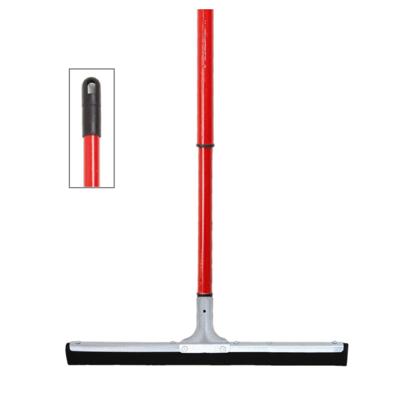 Vloertrekker / watertrekker - metaal en rubber - B43 cm - uitschuifbare steel kunststof rood