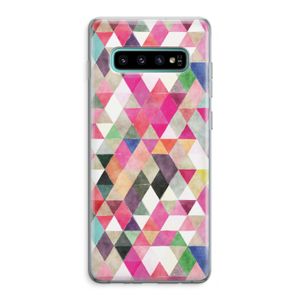Gekleurde driehoekjes: Samsung Galaxy S10 Plus Transparant Hoesje