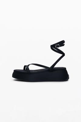 Plateausandalen met bandjes - BLACK - 38