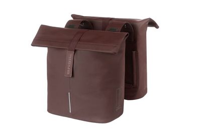 Basil tas city dubbel vegan leather | roasted brown