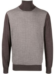 Cruciani pull en laine à col roulé - Marron