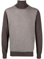 Cruciani pull en laine à col roulé - Marron