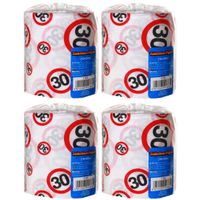 Set van 4x stuks toiletpapier rollen voor een 30 jaar verjaardag