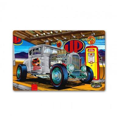 Speed Demon Hot Rod Gas Station Zwaar Metalen Bord