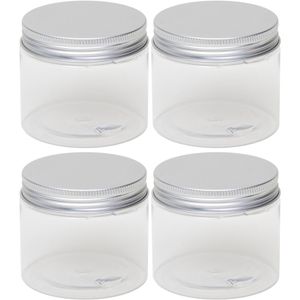 4x Kunststof weckpotten/inmaakpotten 150 ml met schroefdeksel