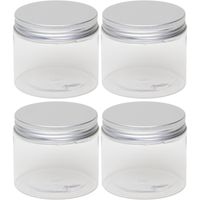 4x Kunststof weckpotten/inmaakpotten 150 ml met schroefdeksel