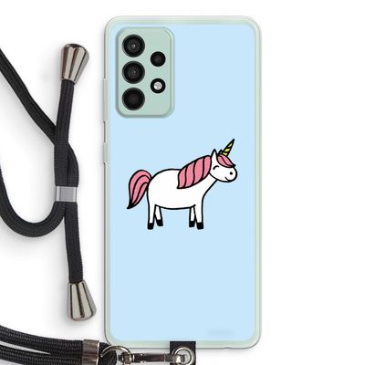 Eenhoorn: Samsung Galaxy A52s 5G Transparant Hoesje met koord