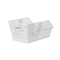 Basil cento flower - fietsmand - achterop - wit