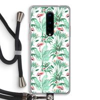 Flamingo bladeren: OnePlus 8 Transparant Hoesje met koord Flamingo bladeren: OnePlus 8 Transparant Hoesje met koord