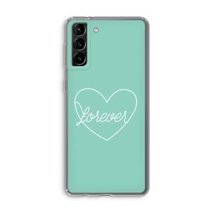 Forever heart pastel: Samsung Galaxy S21 Plus Transparant Hoesje