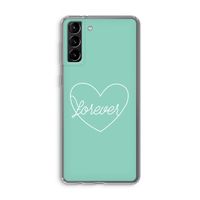 Forever heart pastel: Samsung Galaxy S21 Plus Transparant Hoesje