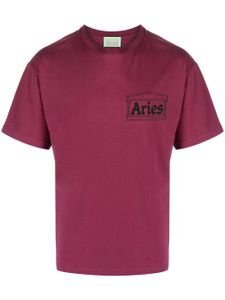 Aries t-shirt en coton à logo imprimé - Rose