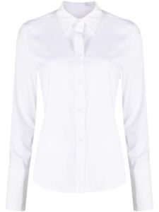 TWP chemise en coton mélangé à design uni - Blanc