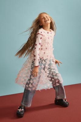 Jurk met vlinderapplicaties - WHITE - M Jurk met vlinderapplicaties - WHITE - M