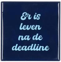Tegeltje er is leven blue 10x10x1 cm - Daan kromhout design