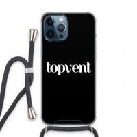 Topvent Zwart: iPhone 13 Pro Max Transparant Hoesje met koord