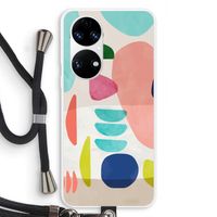 Bold Rounded Shapes: Huawei P50 Transparant Hoesje met koord
