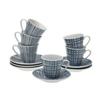 Koffieset Versa Blauw Porselein