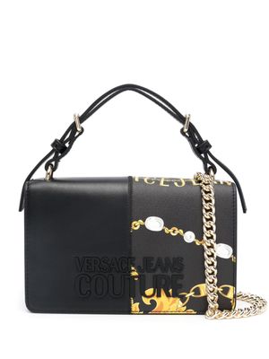 Versace Jeans Couture sac à main à logo embossé - Noir