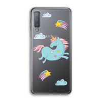 Vliegende eenhoorn: Samsung Galaxy A7 (2018) Transparant Hoesje