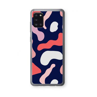 Memphis Shapes Pink: Samsung Galaxy A31 Transparant Hoesje