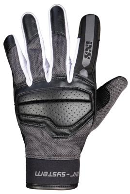 IXS Evo-Air Lady, Motorhandschoenen zomer, Zwart Donkergrijs Wit