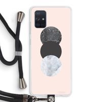 Marmeren cirkels: Samsung Galaxy A71 Transparant Hoesje met koord