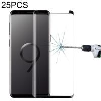 25 stuks voor Galaxy S9 9H oppervlakte hardheid 3D gebogen rand anti-kras niet-full screen HD gehard glas screen protector (zwart)