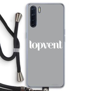 Topvent Grijs Wit: Oppo A91 Transparant Hoesje met koord
