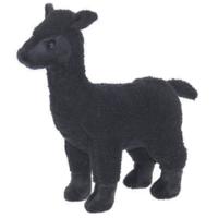 Pluche knuffel dieren Alpaca - 20 cm - zwart - Speelgoed knuffels