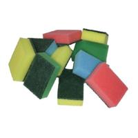 Schuursponsjes - 30x - multicolor - schuim/schuurspons - 9 x 6 x 3 cm - afwassponsjes