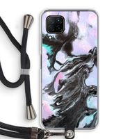 Pastel zwart: Huawei P40 Lite Transparant Hoesje met koord Pastel zwart: Huawei P40 Lite Transparant Hoesje met koord