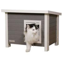 Casetta per gatti - KERBL - ECO Eli - Grigio / Bianco - 57 x 45 x 43 cm