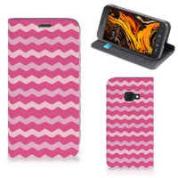 Samsung Galaxy Xcover 4s Hoesje met Magneet Waves Pink - thumbnail