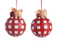 Kerstbal glas d8 cm multi a2 kerst - Decoris