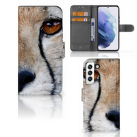 Samsung Galaxy S22 Telefoonhoesje met Pasjes Cheetah - thumbnail
