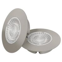 LED Cabiled Downlight dimbaar set 2x4W 2700K geborsteld chroom IP44