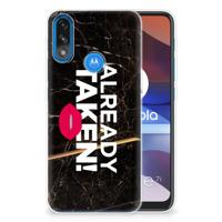 Motorola Moto E7/E7i Power | Siliconen hoesje | met naam Already Taken Black