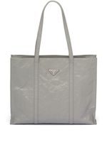 Prada grand sac cabas en cuir - Gris - thumbnail