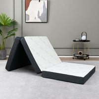 Vouwmatras 10 cm Dik 3-Voudig Vouwmatras 193 x 80 x 10 cm Wit & Grijs