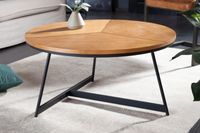 Design salontafel OAK ELEGANCE 80cm eiken zwart metalen frame - 41205