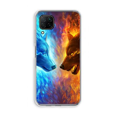 Fire & Ice: Huawei P40 Lite Transparant Hoesje