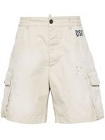 DSQUARED2 short cargo à effet taches de peinture - Tons neutres - thumbnail