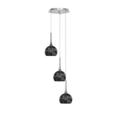 Calabria zwart 3 lichts hanglamp