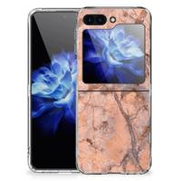 Samsung Galaxy Z Flip 5 | TPU | Siliconen hoesje | Marmer Oranje
