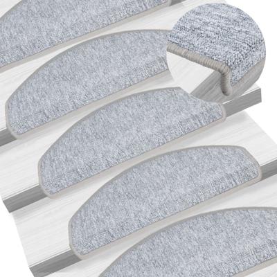 VidaXL 15 st trapmatten 65x24x4 cm lichtgrijs